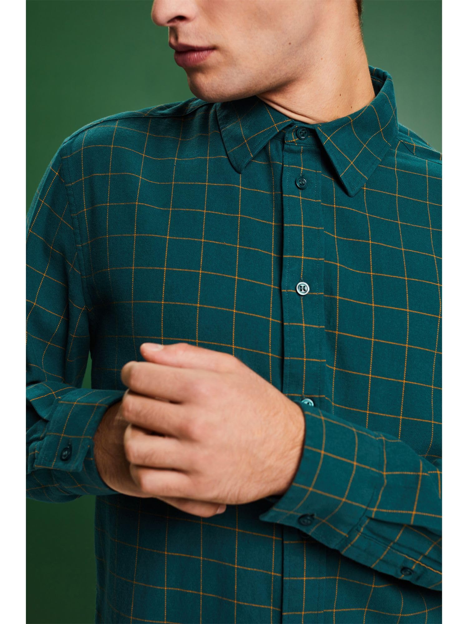 ESPRIT Men's Casual Button Down Shirt - Slim Fit Long Sleeve Dress Shirt for Business, Office & Formal Wear | Comfortable Cotton Fabric for Everyday Style