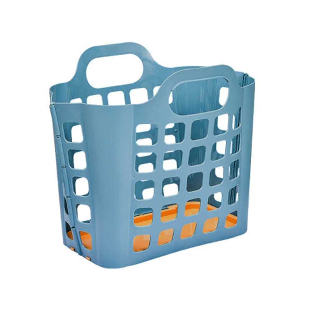XUSHI Foldable Laundry Hamper - Breathable PP Storage Basket for Dirty Clothes, Bathroom & Bedroom Organization - Blue (Perfect for Small Spaces, Dorms & Apartment Living)