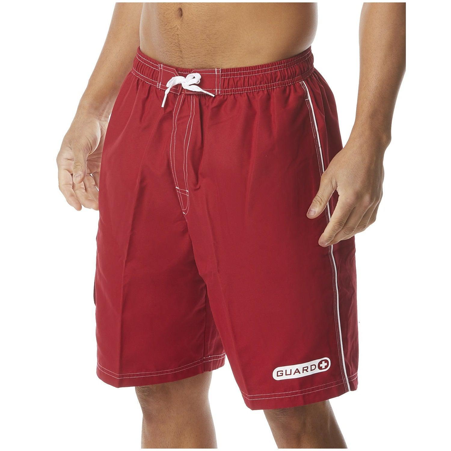 TYR Challenger Swim Shorts with Guard Logo - Men's Quick-Dry Swim Trunks for Lap Swimming, Beach & Pool Workouts