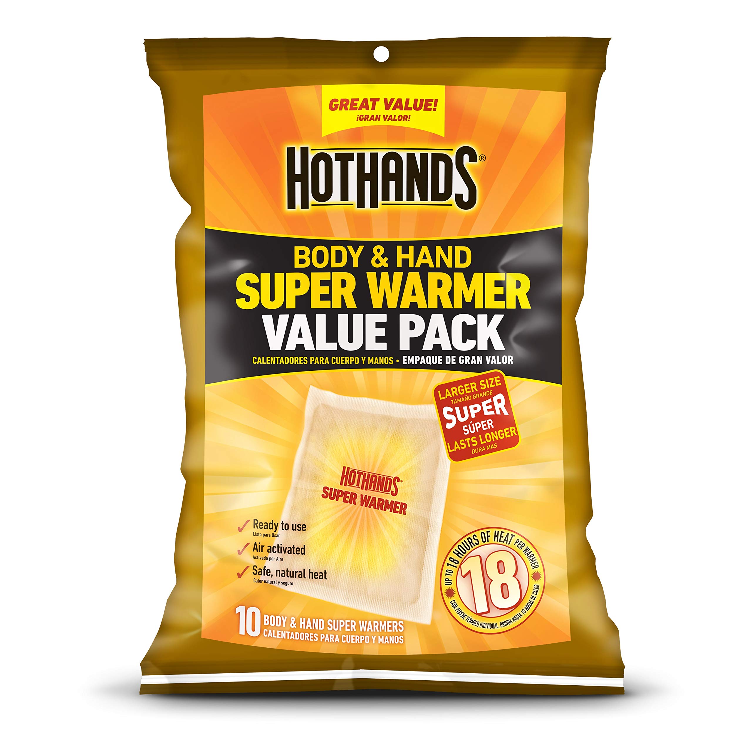 HotHands Body & Hand Warmers - 20 Count Pack | Instant Heat for Outdoor Activities, Camping, Hunting & Winter Sports