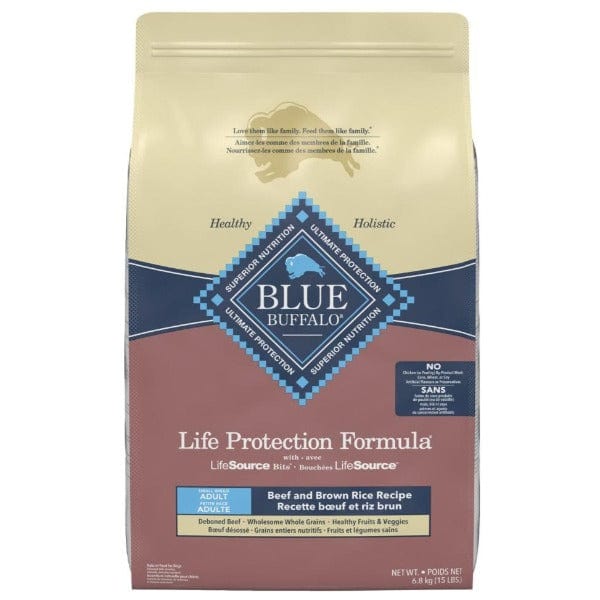 BLUE Life Protection Formula Small Breed Beef & Brown Rice Recipe Dry Dog Food, 15lb - Premium Nutrition for Toy & Miniature Dogs - Perfect for Daily Meals & Training Treats