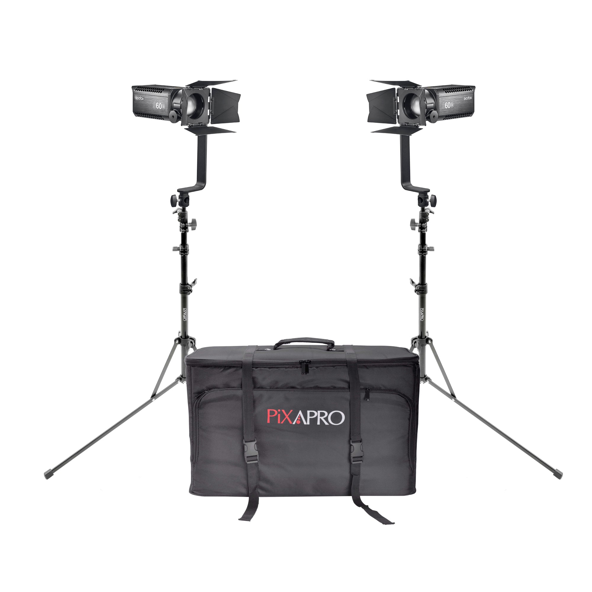 60W Bi-Color LED Light Kit with Focusable Beam - S60BI Twin Pack for Photography, Videography & Studio Lighting