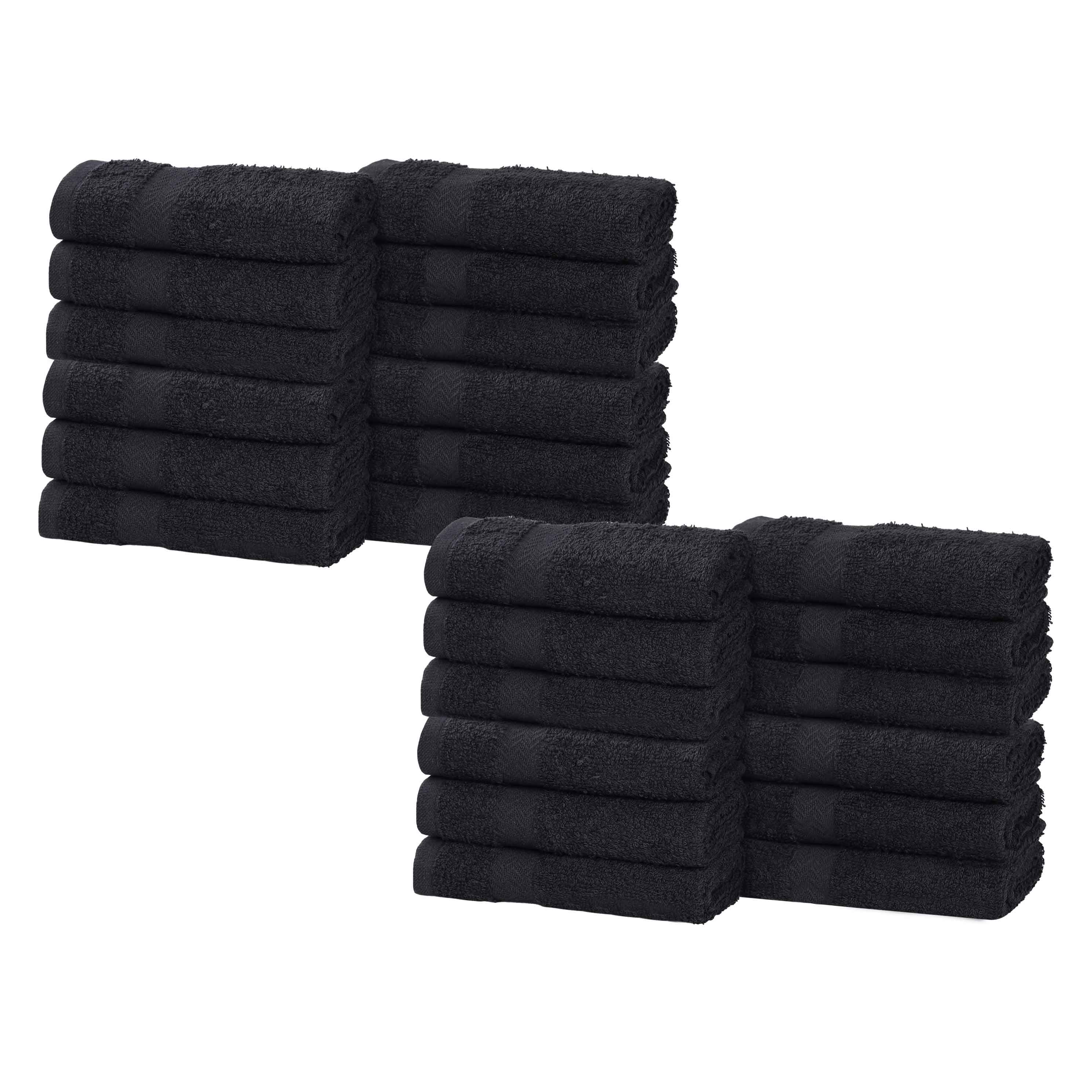 Franklin 100% Cotton Eco-Friendly 24-Piece Face Towel Set | Soft Absorbent Washcloths for Spa, Gym, Travel & Daily Skincare | Hypoallergenic Bath Towels
