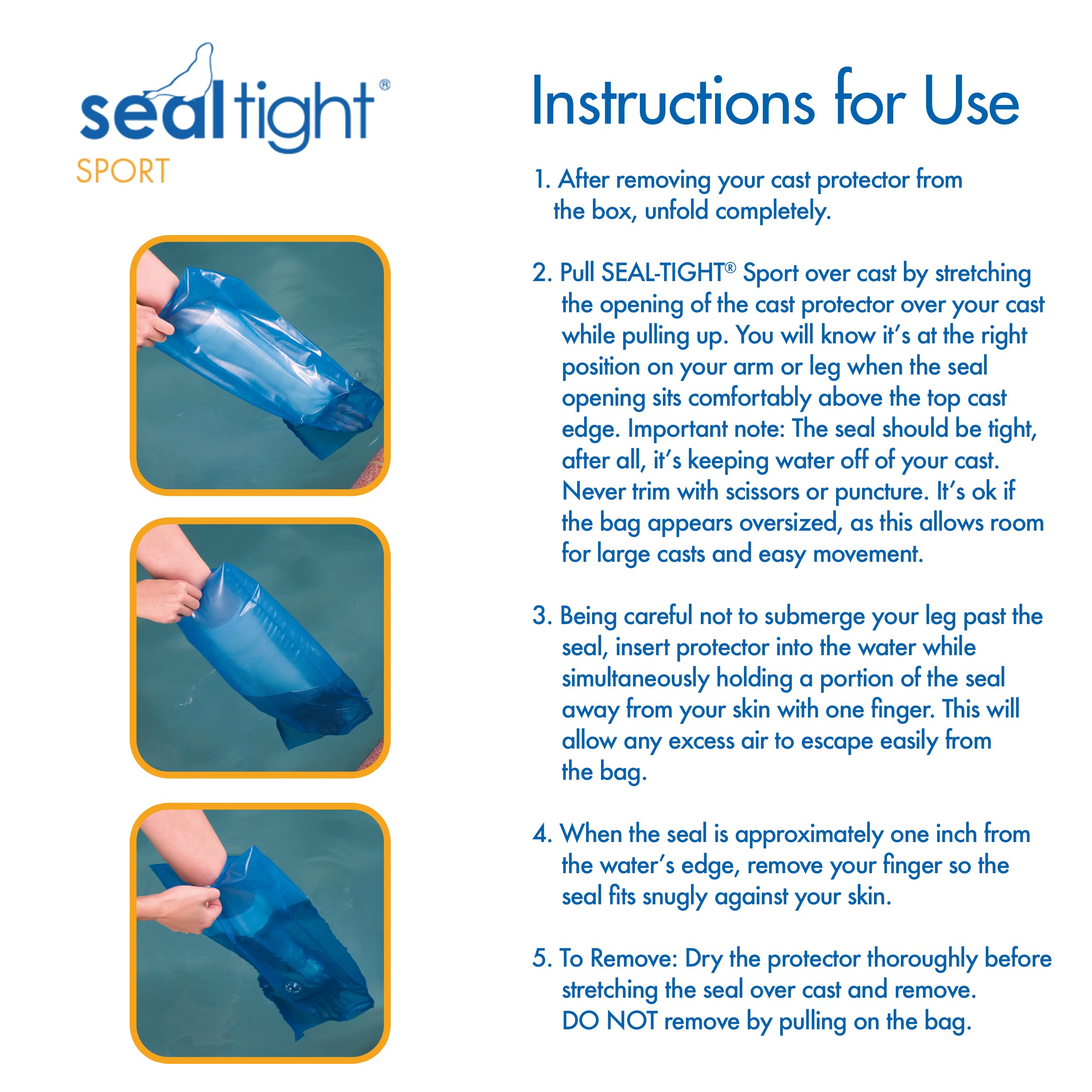 Brownmed Seal Tight Sport Pediatric Waterproof Arm Cast Cover for Kids - Durable Swimming & Shower Protector for Arm Casts - Perfect for Pool, Beach & Bath Time (Pediatric Arm Cast Protector)
