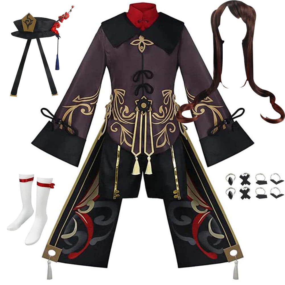 Hu Tao Cosplay Costume Full Set - Genshin Impact Character Outfit with Hat & Accessories | Perfect for Halloween, Anime Conventions & Cosplay Events