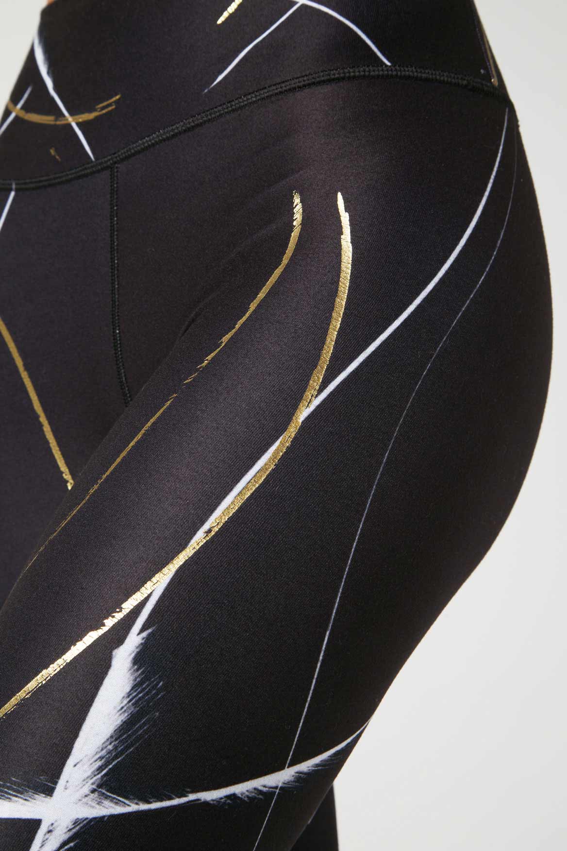 Bowie High Waist Leggings for Women - Mysterion Black Yoga Pants with Tummy Control - Perfect for Workout, Running, Yoga & Lounge Wear