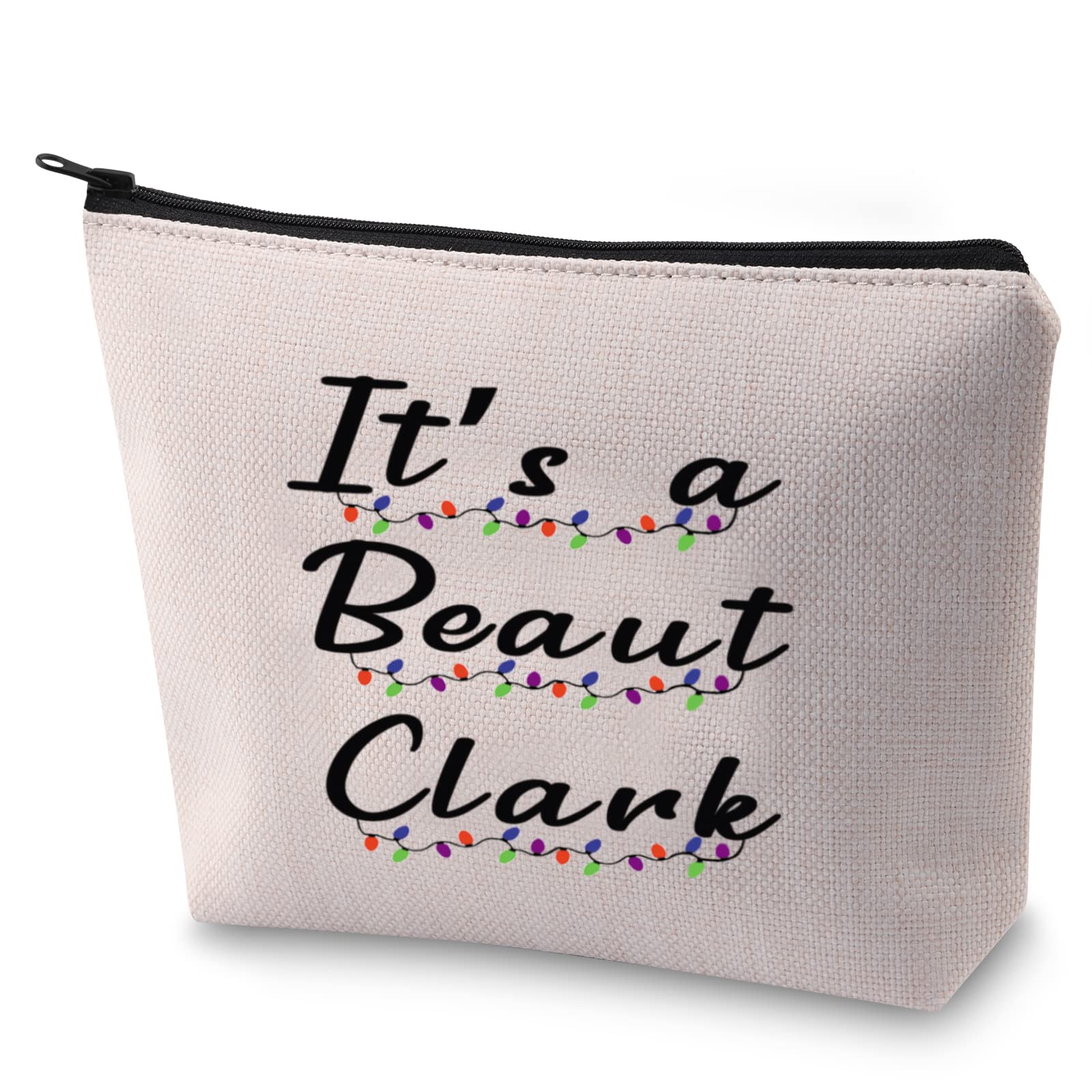 BLUPARK Funny Christmas Vacation Makeup Bag - 'It's A Beaut Clark' National Lampoons Gift for Women | Holiday Travel Cosmetic Pouch & Stocking Stuffer