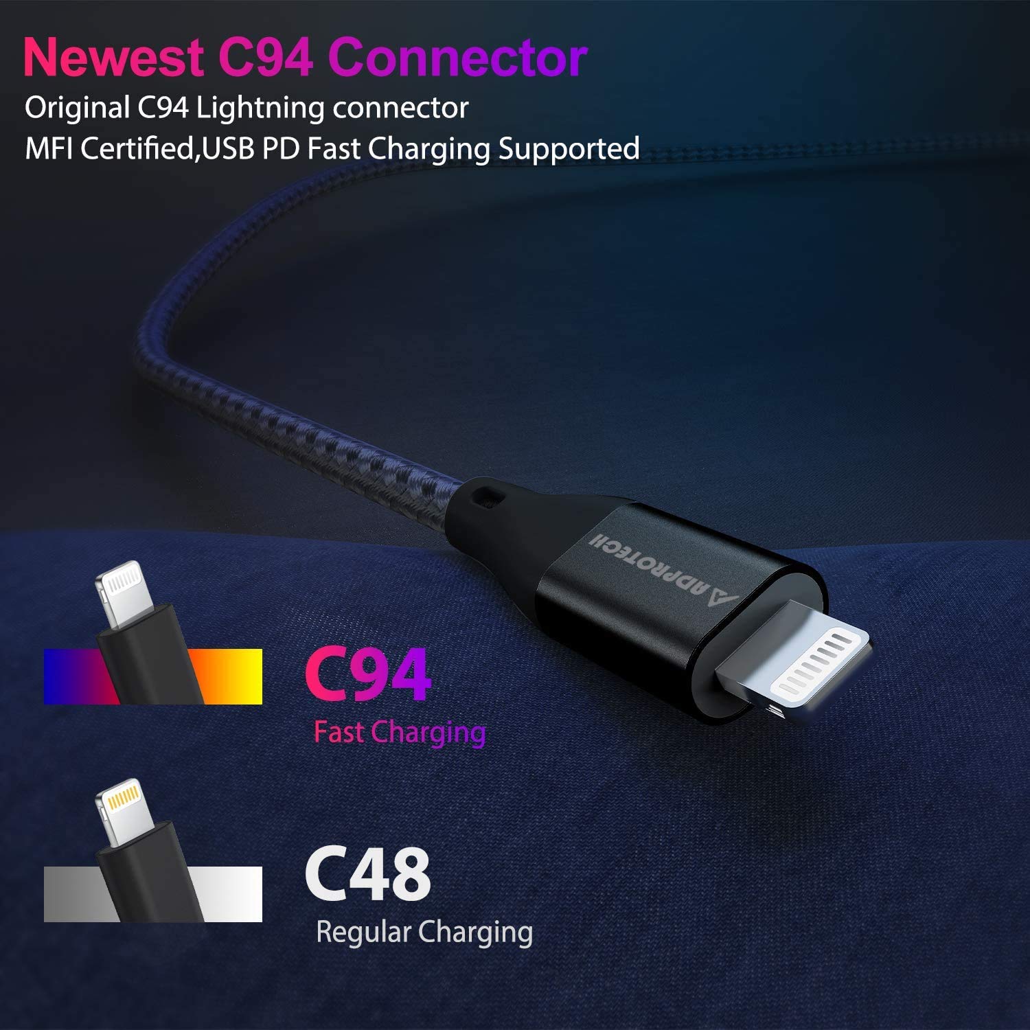Apple MFi Certified USB C to Lightning Cable 3.3FT - Fast Charging Cable for iPhone 14/13/12/11/X/8 - Type C to Lightning Charger Compatible with iPhone, iPad - Perfect for Home, Office & Travel Charging