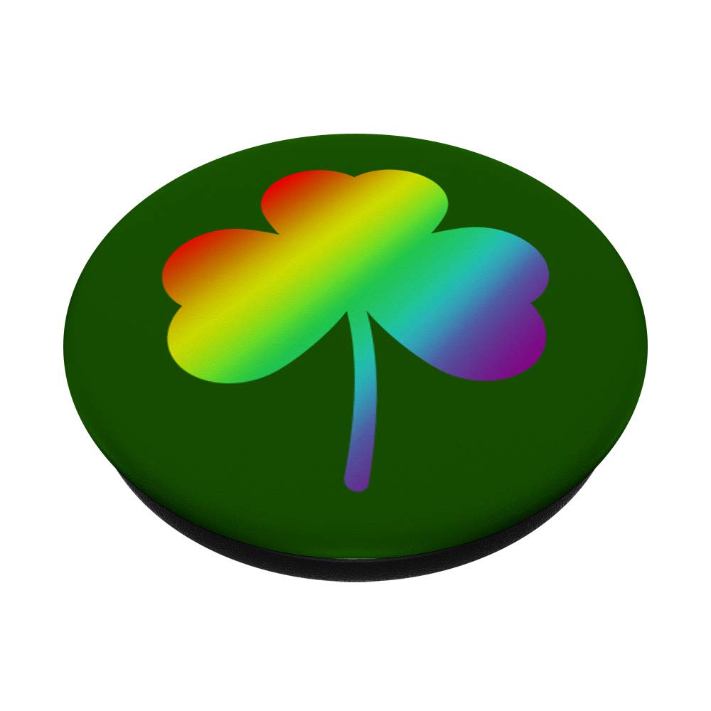 Rainbow Shamrock St. Patrick's Day PopSockets PopGrip - Swappable Phone Grip for iPhone, Samsung & Tablets - Perfect for Parties, Travel & Everyday Use