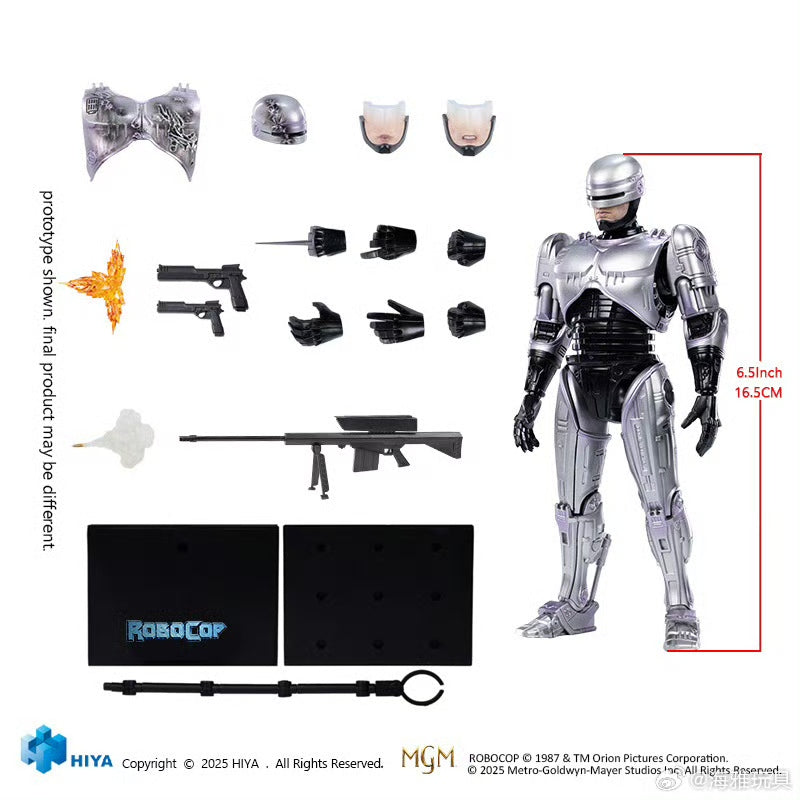 Pre-Order Hiya Toys 6-inch 1/12 Scale RoboCop Action Figure - Highly Detailed Super Series Collectible for Display & Diorama Scenes