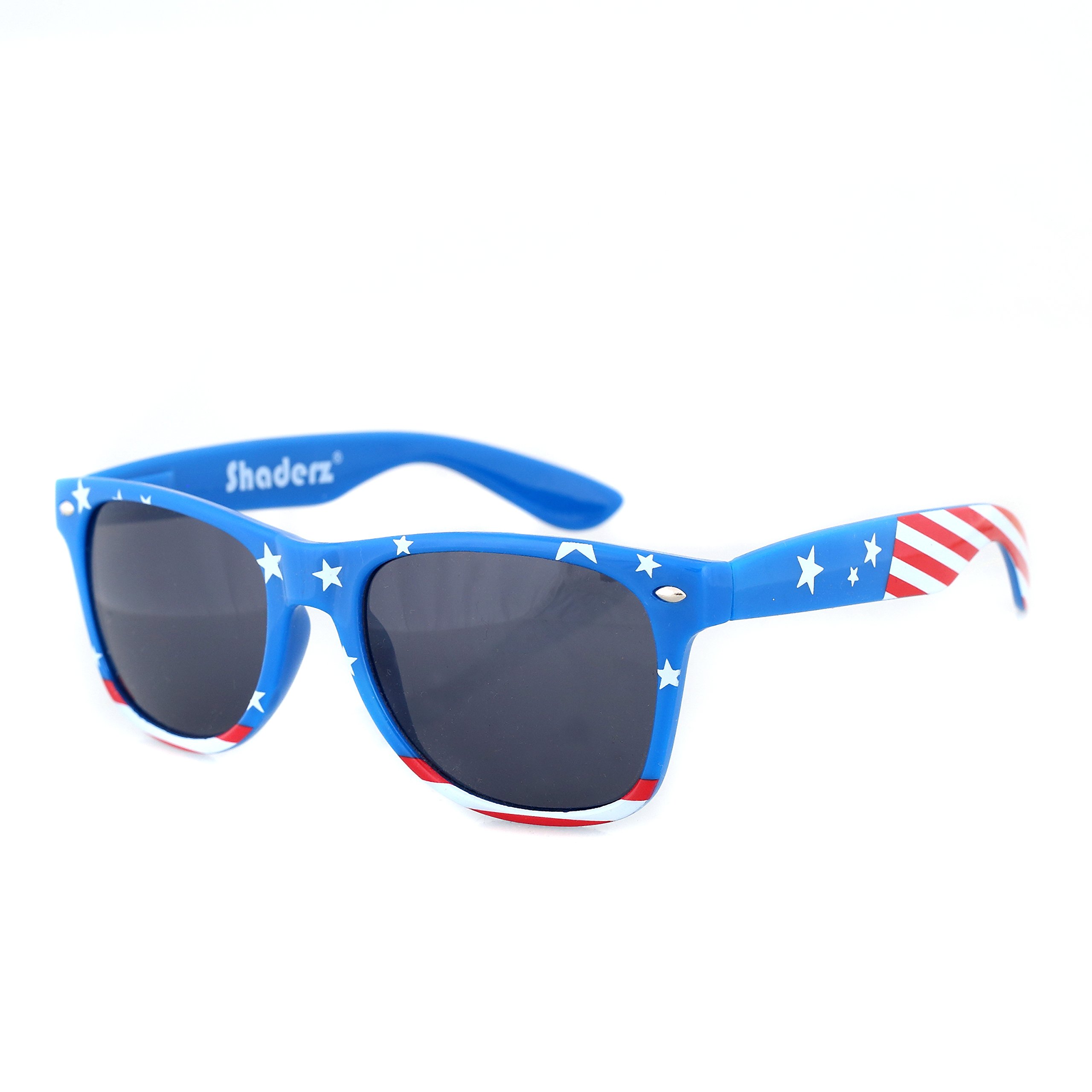 Retro 80's American Flag Sunglasses - Vintage USA Patriotic Eyewear for 4th of July, Beach, Pool Party & Summer Outdoor Activities