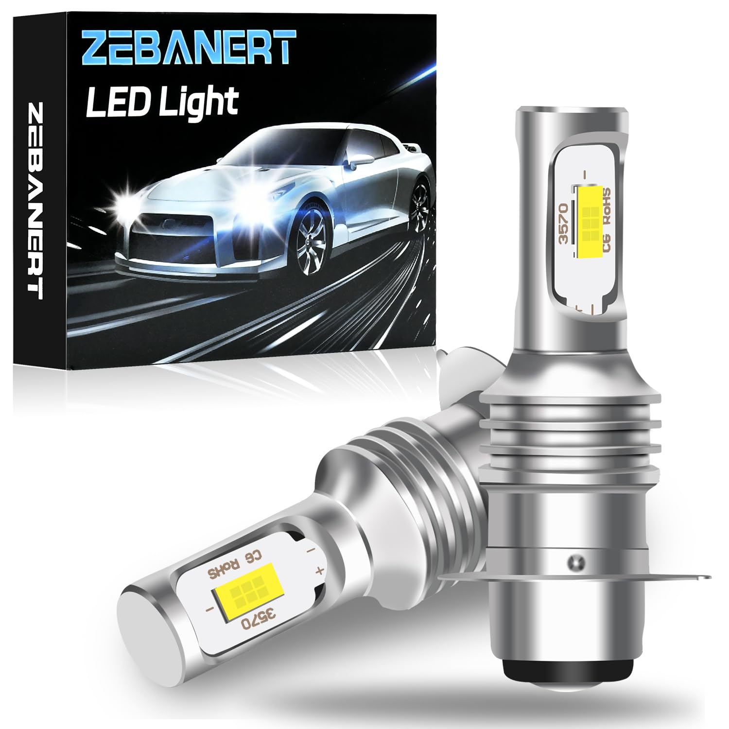 H6M Motorcycle ATV Fog Light Bulbs - 6000LM 6000K White, 400% Brighter - Compatible with Honda TRX300 TRX200 TRX250 TRX350 TRX400 TRX450 TRX700 FL350R ATC350X - Plug & Play 2-Pack - Perfect for Off-Roading, Night Riding & Trail Adventures
