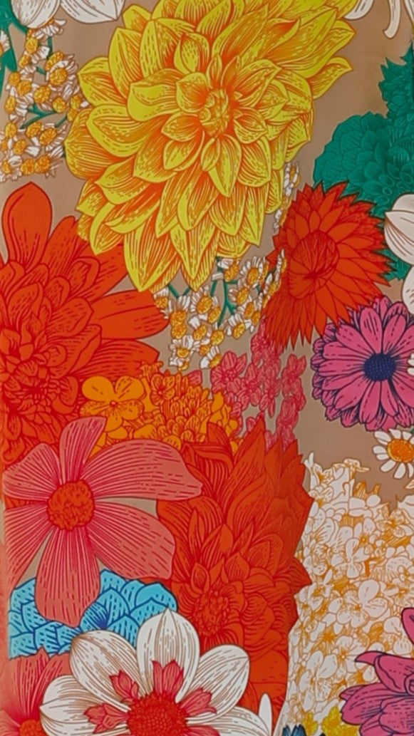 Baker Maxi Dress - Orange, Blue & Pink Floral Print Summer Dress for Women | Beach Vacation, Party & Casual Wear