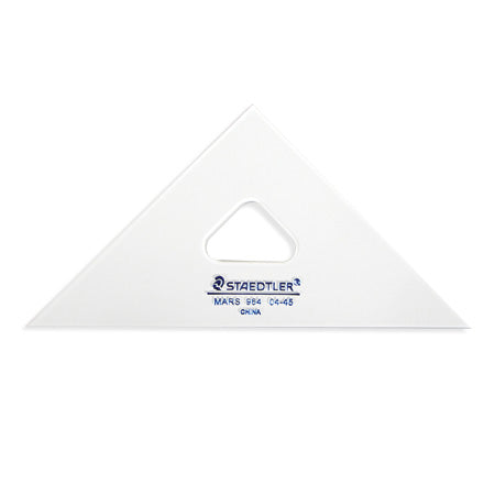 High-Quality Acrylic Set Square - 30cm/12 Inch Transparent Plastic Triangle Ruler for Drafting, Engineering & School Geometry - Perfect for Architects, Students & DIY Projects