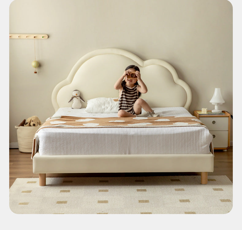 Organic Leather Kids Bed – Premium Handmade Toddler Bed for Safe & Comfortable Sleep – Perfect for Nursery, Bedroom & Daycare