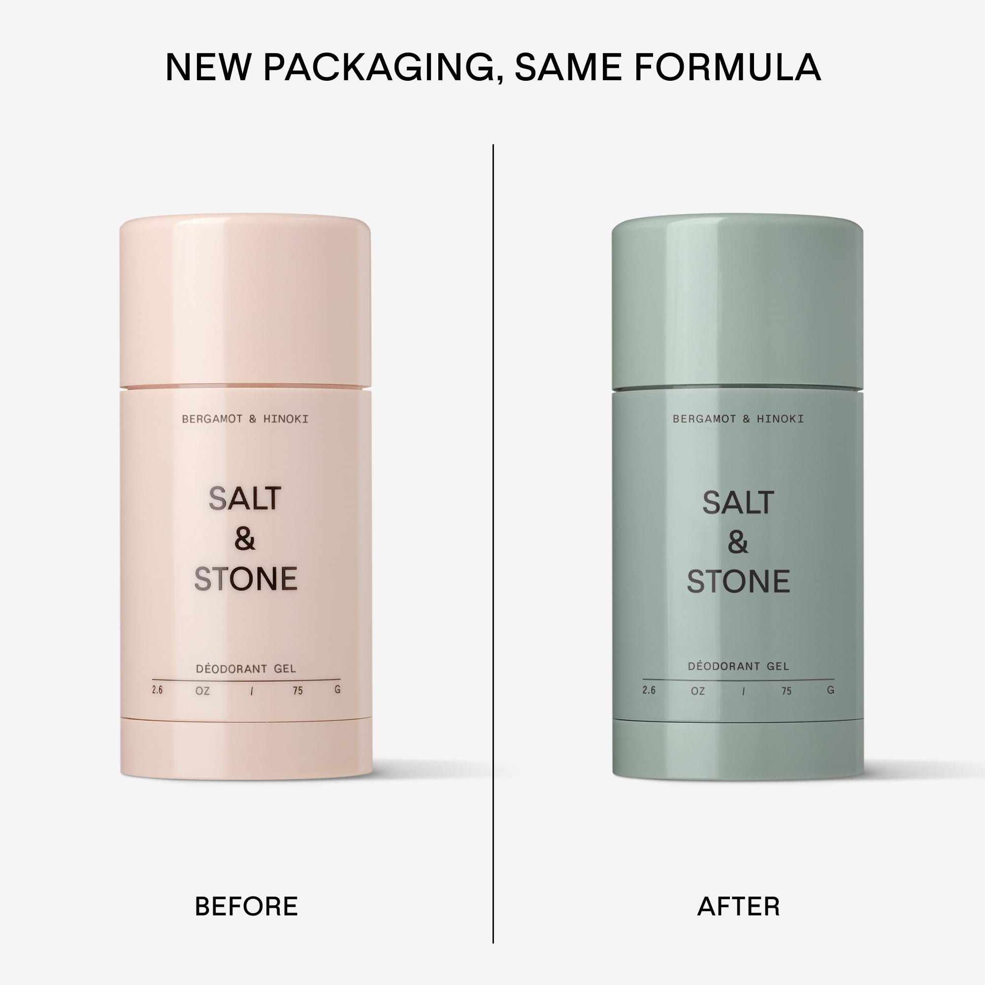 SALT & STONE Sensitive Skin Deodorant Gel for Women & Men - Aluminum Free, Baking Soda Free, Paraben Free, Sulfate Free & Phthalate Free | Natural & Gentle for Sensitive Skin | 2.6 oz | Perfect for Daily Use, Gym & Outdoor Activities
