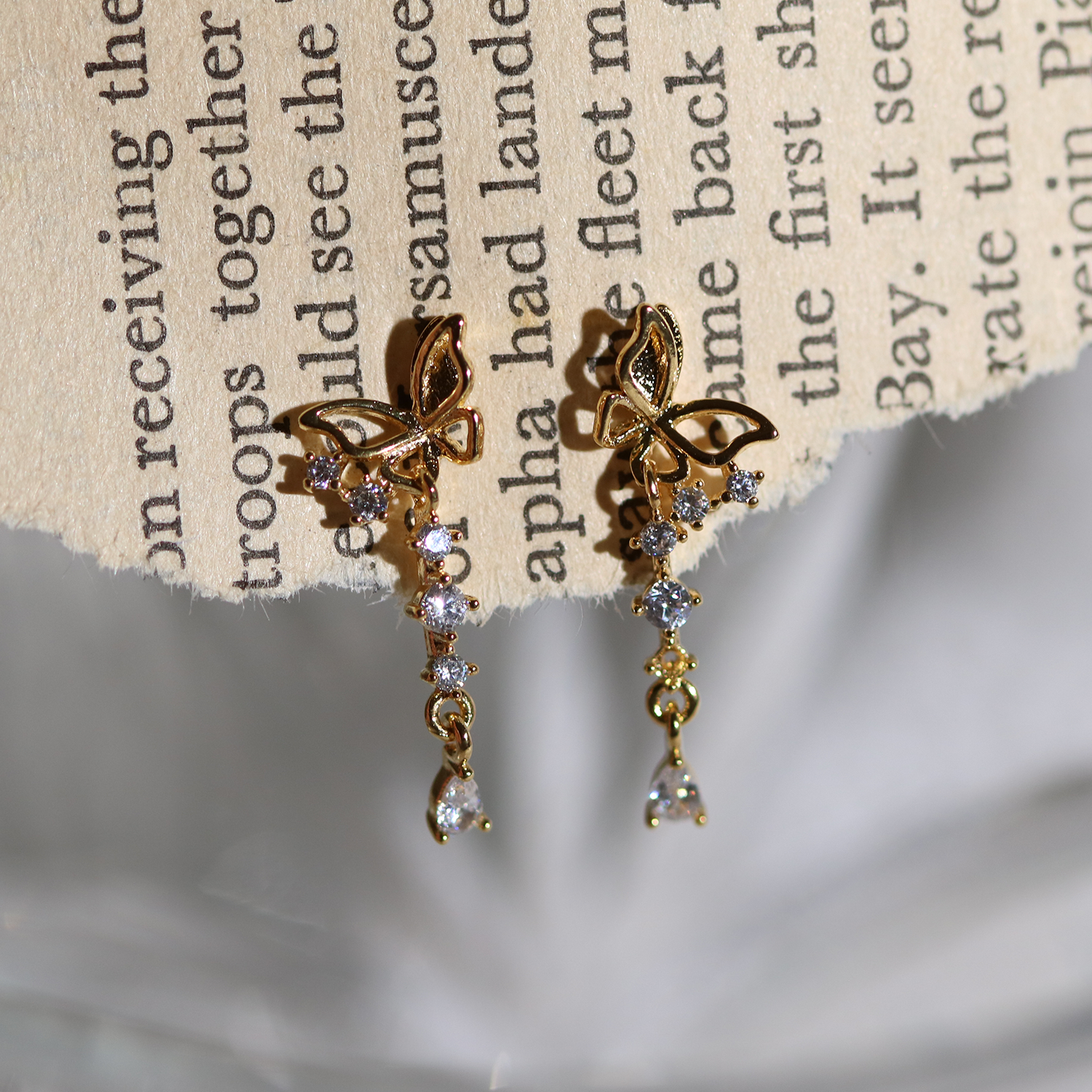 Butterfly Drop Earrings for Women - Elegant Dangle Jewelry for Party, Wedding & Everyday Wear