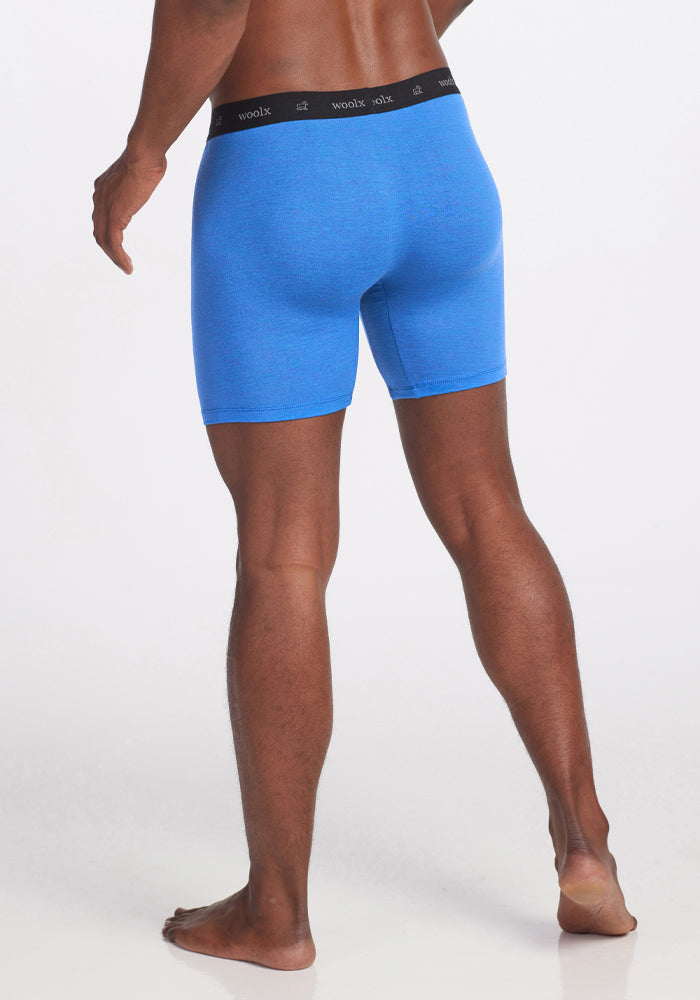 Jazzy No Fly Boxer Briefs - Blue Gelato | Comfortable Anti-Ride Up Underwear for Men | Perfect for Workout, Running & Everyday Wear
