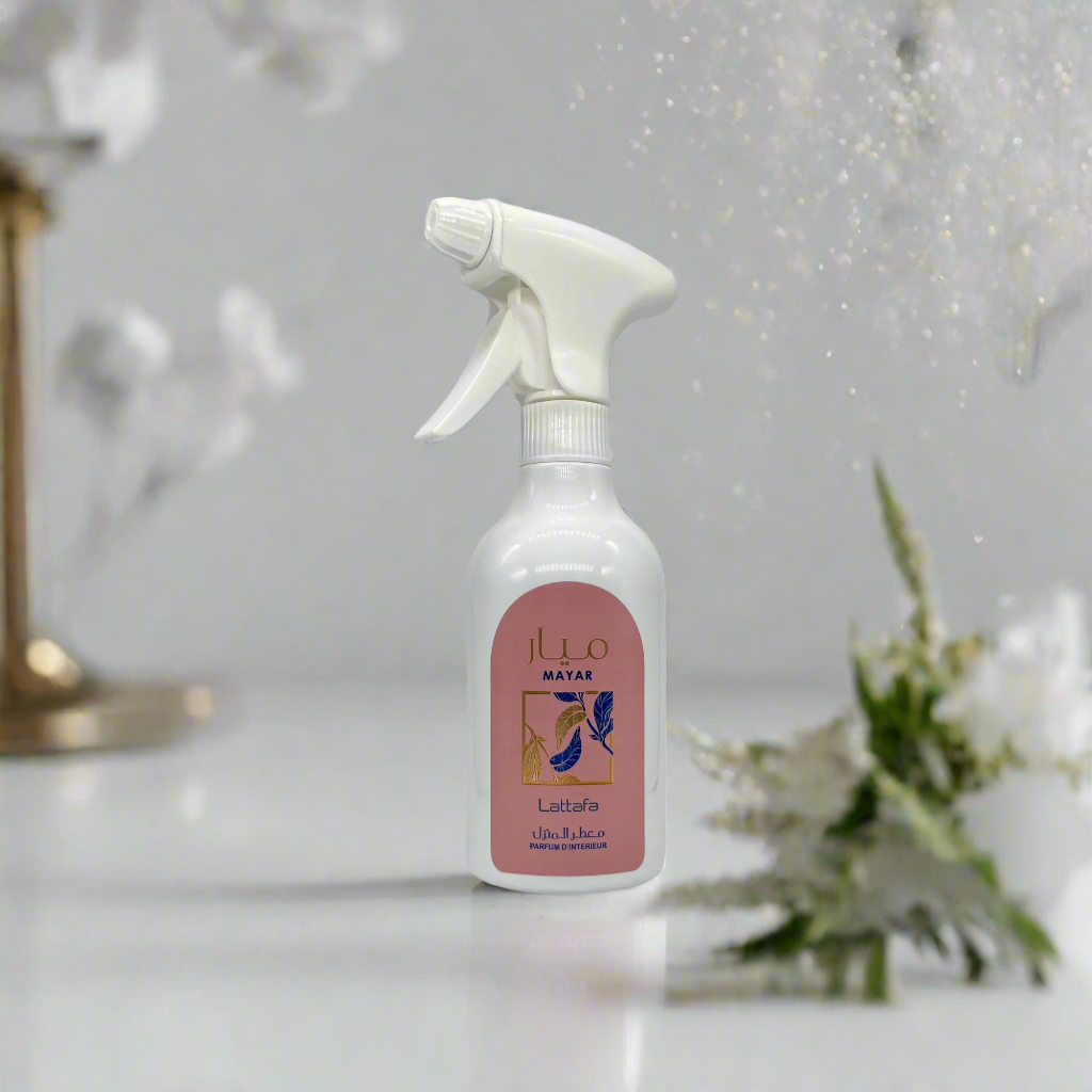 Mayar Pink Room Spray - Floral & Fresh Scented Air Freshener for Home, Bedroom, Bathroom & Office | Long-Lasting Fragrance, Natural Ingredients, Relaxing Aromatherapy
