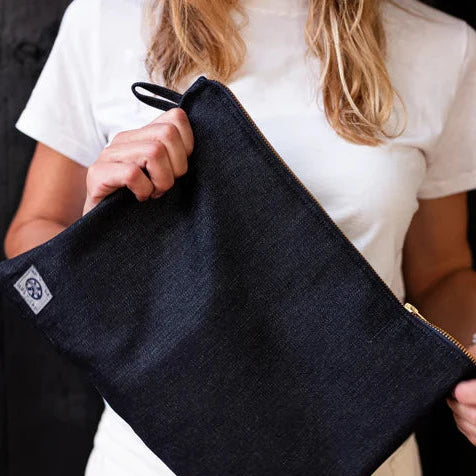 Premium Denim Carry Case for Travel & Everyday Use - Durable & Stylish Storage Pouch for Phones, Wallets & Essentials | Perfect for Commuting, Gym & Outdoor Activities