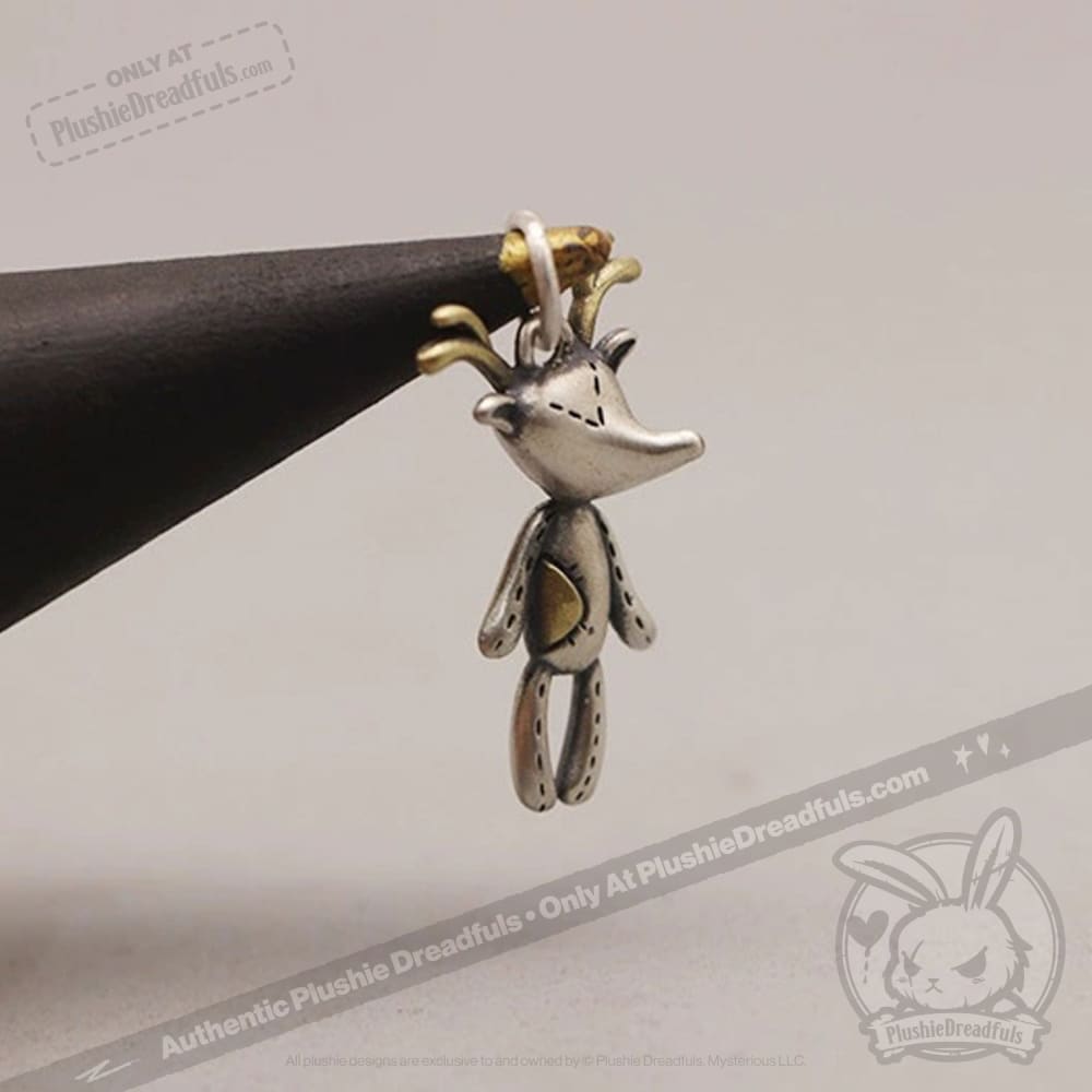 Sterling Silver Reindeer Pendant Necklace - Elegant Christmas Jewelry Gift for Women, Perfect for Holiday Parties & Festive Occasions