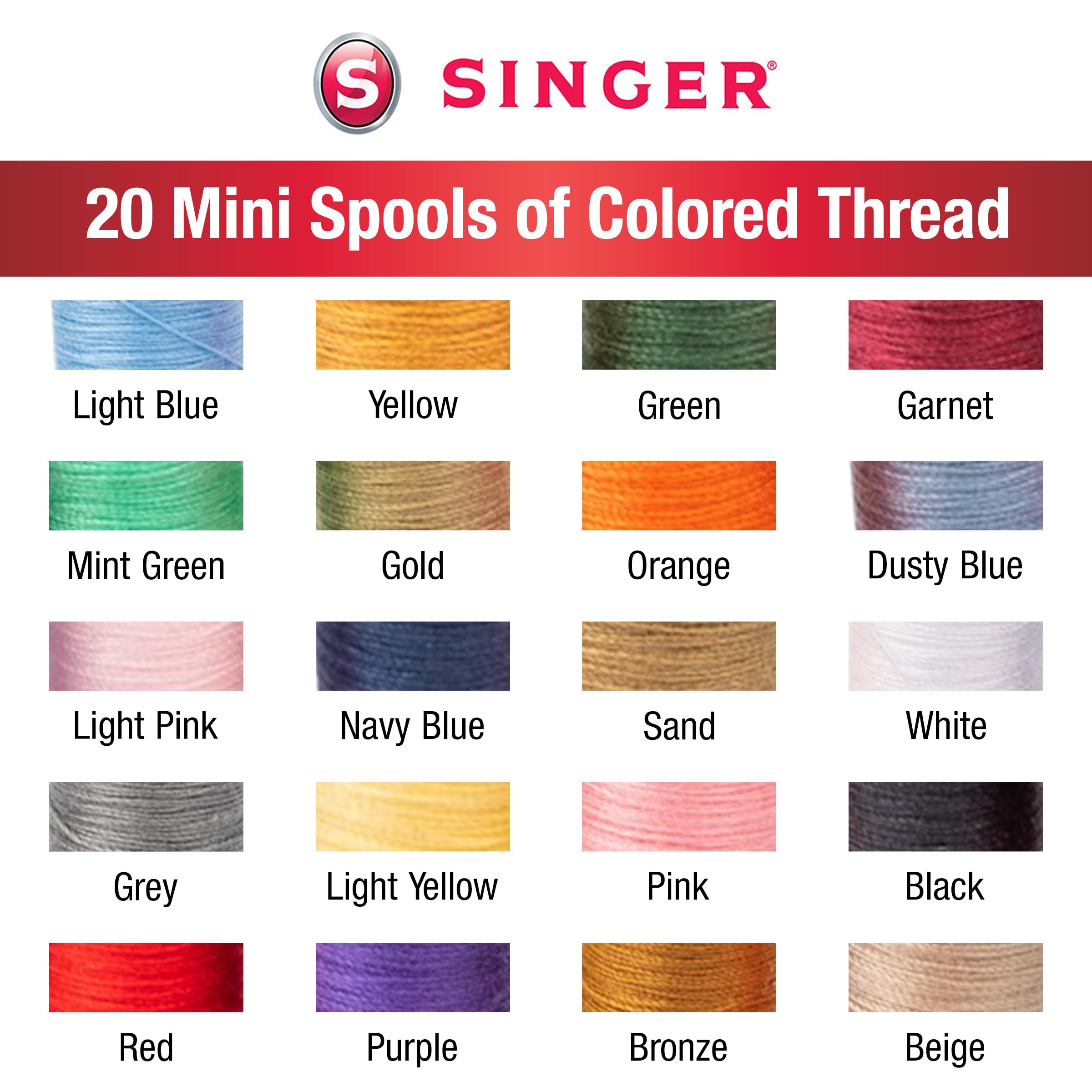 Portable Singer Sewing Kit with Travel Storage Box - Essential Sewing Supplies for Travel, Home & Emergency Repairs - Perfect for DIY, Crafts & Quick Fixes on the Go