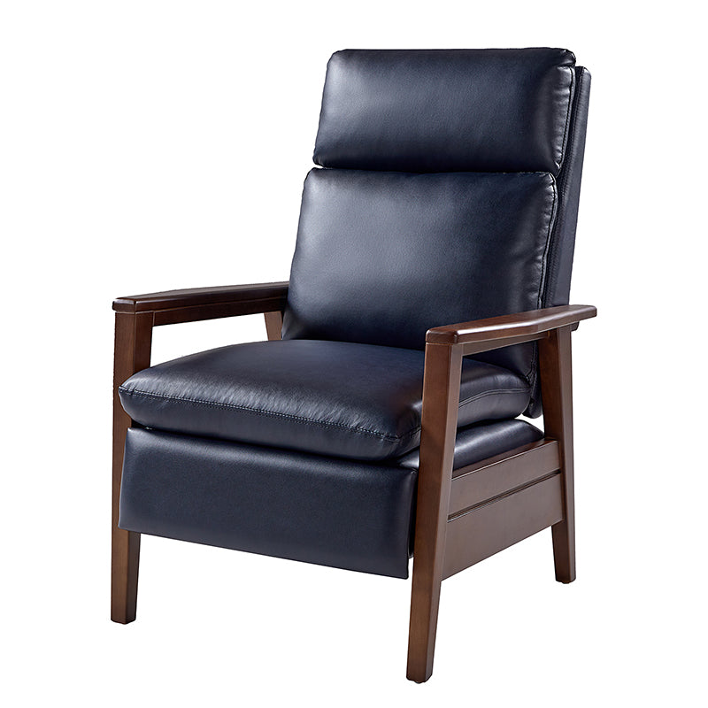 Premium Rainer Faux Leather Recliner Chair with Solid Wood Frame - Timeless Elegance for Living Room, Home Theater & Office Comfort