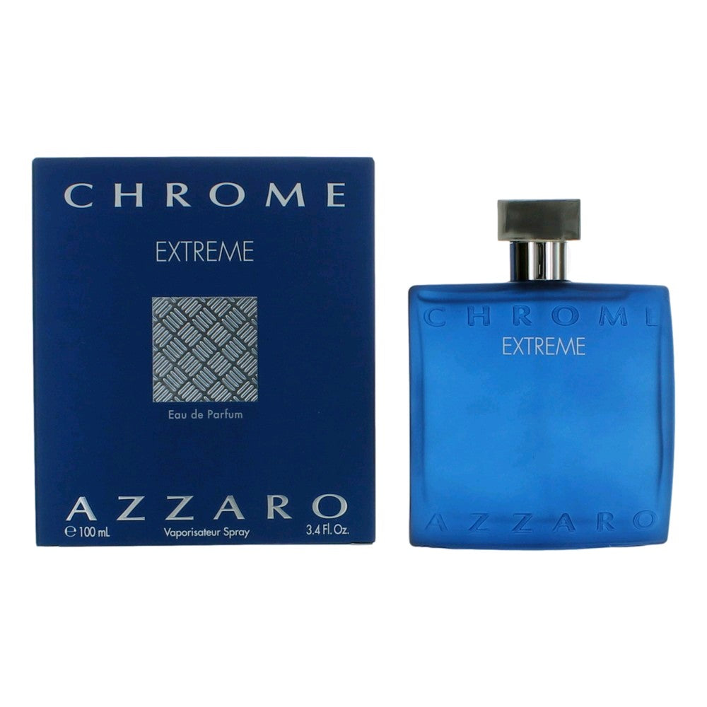 Azzaro Chrome Extreme Men's Eau de Parfum Spray - 3.4 oz Cologne for Men | Fresh & Masculine Scent for Day & Night Wear, Work, Date & Special Occasions