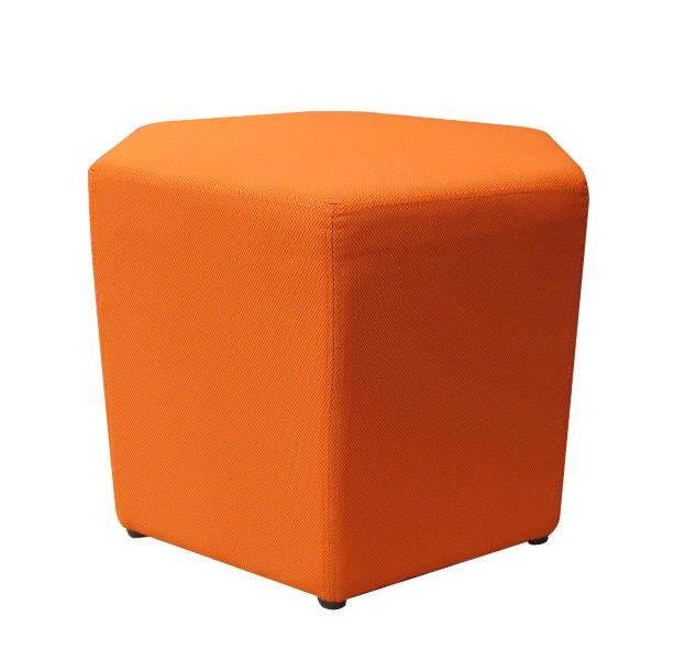 Hexagon Ottoman Stool - Modern Geometric Storage Pouf with Removable Cover - Perfect for Living Room, Bedroom, or Nursery Decor