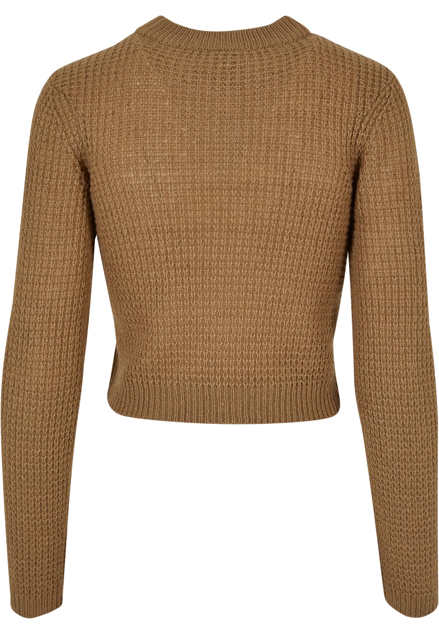 Urban Classics Women's Short Waffle Knit Sweater - Soft Casual Pullover for Women - Perfect for Fall Layering, Coffee Dates & Weekend Outings
