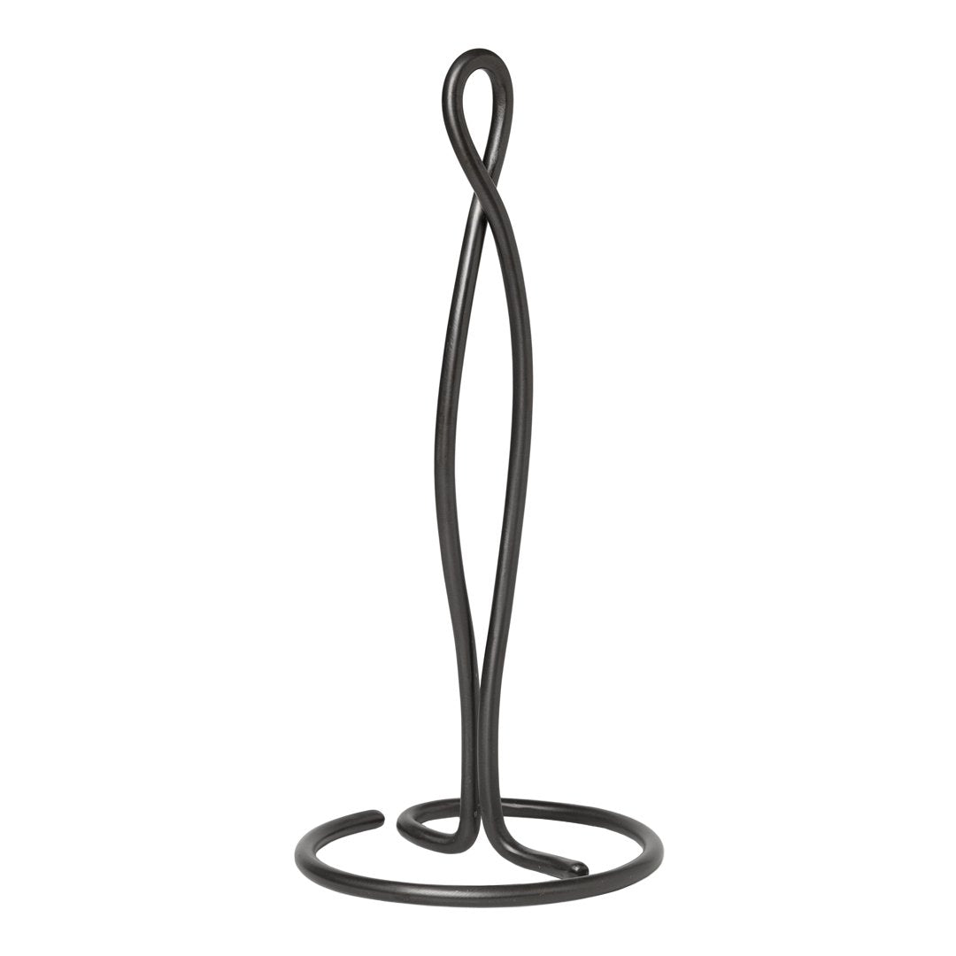 Stainless Steel Curved Paper Towel Holder - Wall Mount or Countertop - Perfect for Kitchen, Bathroom, and Office Organization
