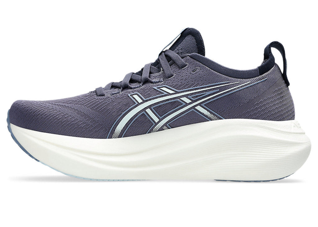 ASICS Women's Gel-Nimbus 27 Running Shoes (B Width) - Indigo Fog/Cool Grey | Cushioned Support for Long-Distance Running & Marathon Training