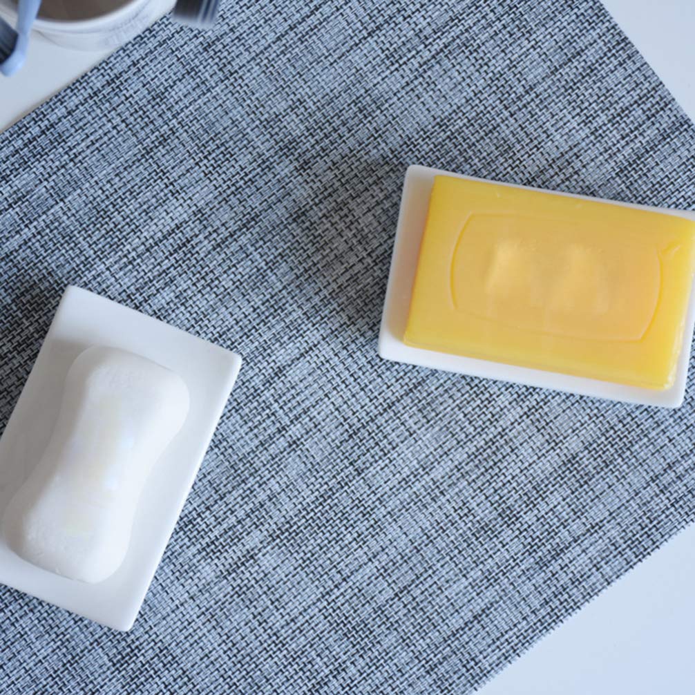 TOPBATHY Cute Ceramic Soap Holder - Beautiful Shower & Bathroom Organizer with Lid - Elegant Soap Storage Box for Kitchen, Bathroom & Vanity - Perfect for Liquid Soap, Bar Soap & Beauty Products