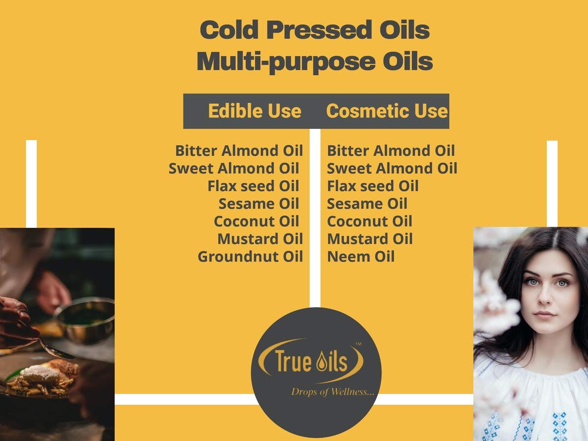 Pure Sweet Almond Oil for Hair Growth & Skin Care - Vitamin E Enriched, Reduces Dark Circles - 100ml for Men & Women - Perfect for Massage, Hair Treatment & Nighttime Skin Routine
