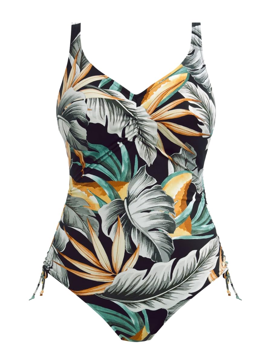 Fantasie Women's Bamboo Grove Underwire V-Neck Swimsuit | Comfortable & Supportive Swimwear for Beach, Pool & Vacation | Plus Size Swimsuits for Women