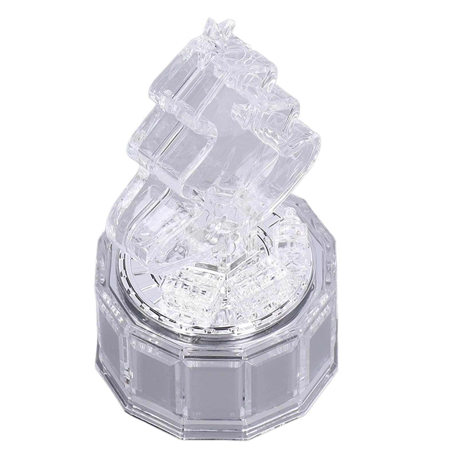 Transparent Acrylic Music Box with Christmas Tree Design - Elegant Decorative Gift for Valentine's Day, Birthday & Holidays | Perfect for Home Decor, Wedding Favors & Special Occasions