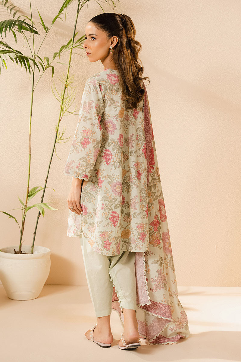 Stylish MINTY BLOOM 3-Piece Outfit Set for Women - Trendy Shirt, Comfortable Trousers & Elegant Dupatta | Perfect for Casual Wear, Office Outfits & Special Occasions