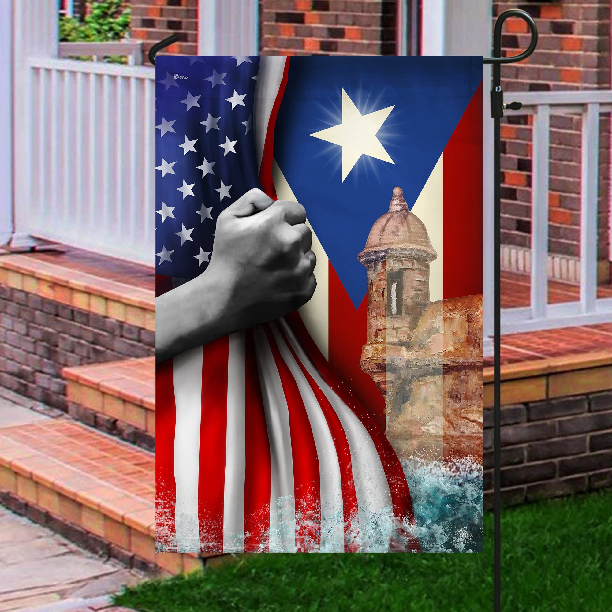Premium Puerto Rico Flag - Double Sided Heavy Duty 12x18 Inch Puerto Rican American Garden Flag - All Weather Outdoor Decoration for Patio, Yard & Home Decor - Perfect for Independence Day & Cultural Celebrations