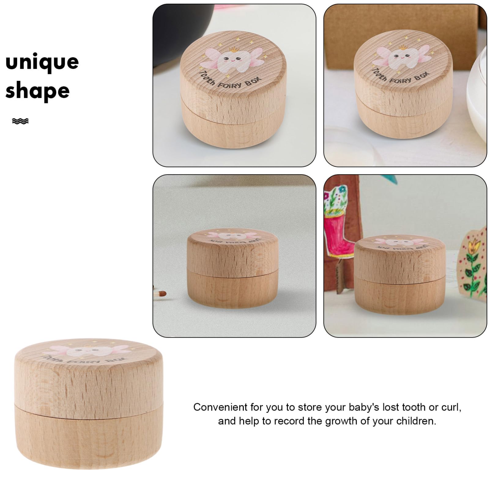 Alipis Wooden Tooth Fairy Box - Cute Keepsake Storage for Lost Teeth | Kids Tooth Holder | Perfect for Tooth Fairy Visits & Childhood Memories