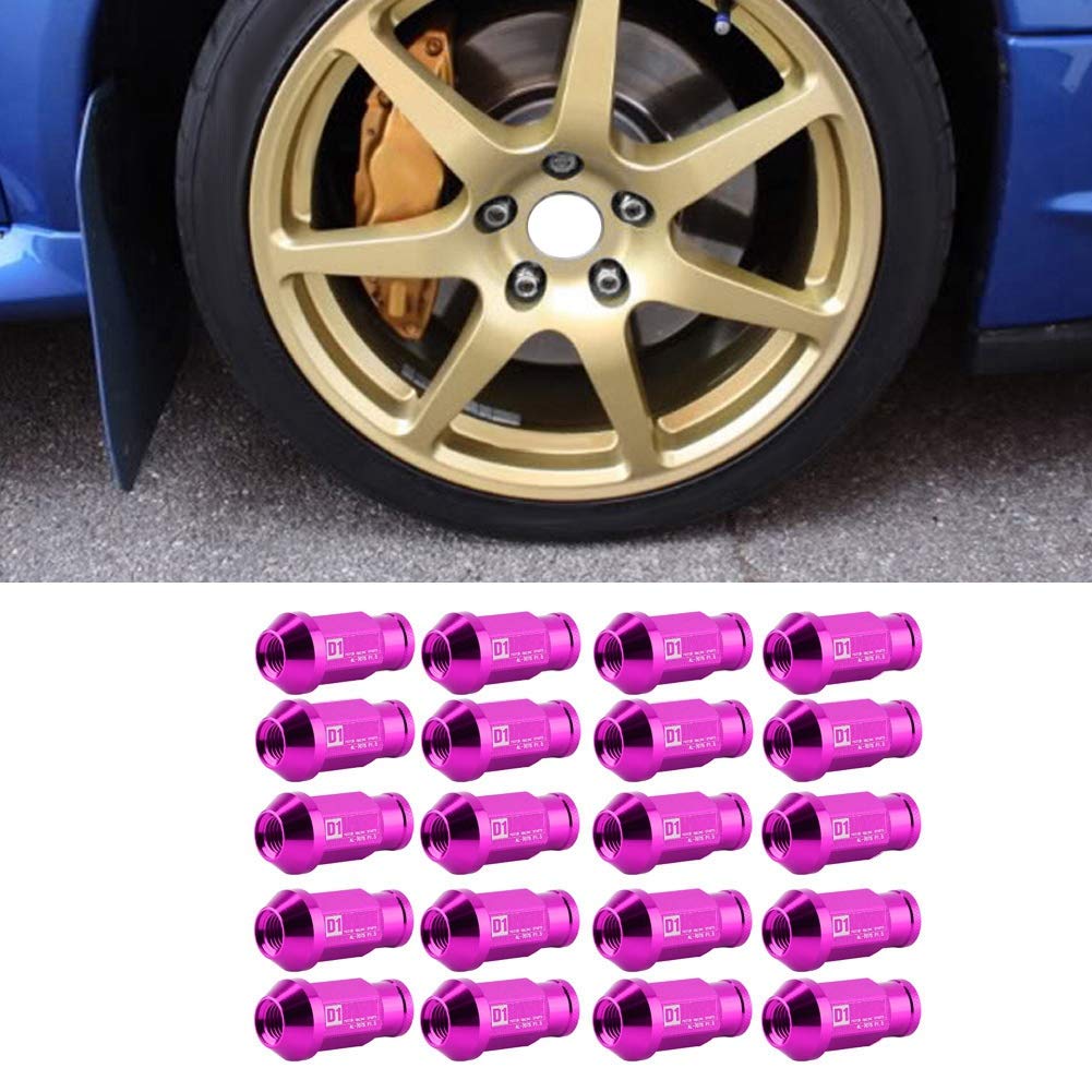 High-Performance M12x1.5 Racing Wheel Lug Nuts - Aluminum Alloy Black/Purple/Gold Car Tire Screws for Sports Cars & Tuner Vehicles - Perfect for Track Racing, Auto Shows & Performance Upgrades