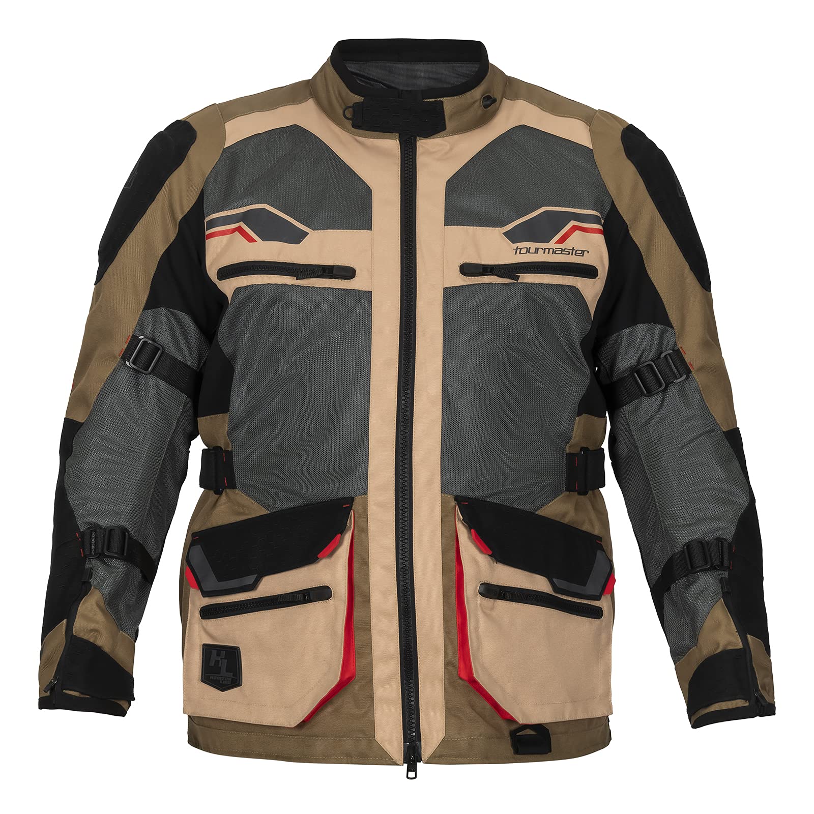 Tourmaster Men's Ridgecrest Mesh Adventure Motorcycle Jacket - Breathable Protective Riding Gear for Summer & Long-Distance Tours - Perfect for Cruising, Commuting & Off-Road Adventures