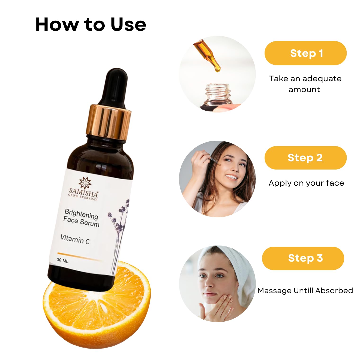 Organic Vitamin C Face Serum for Glowing & Brightening Skin - Anti-Aging, Dark Spot & Pigmentation Treatment - Daily Facial Serum for Women | Perfect for Morning/Night Skincare Routine & Travel Essentials