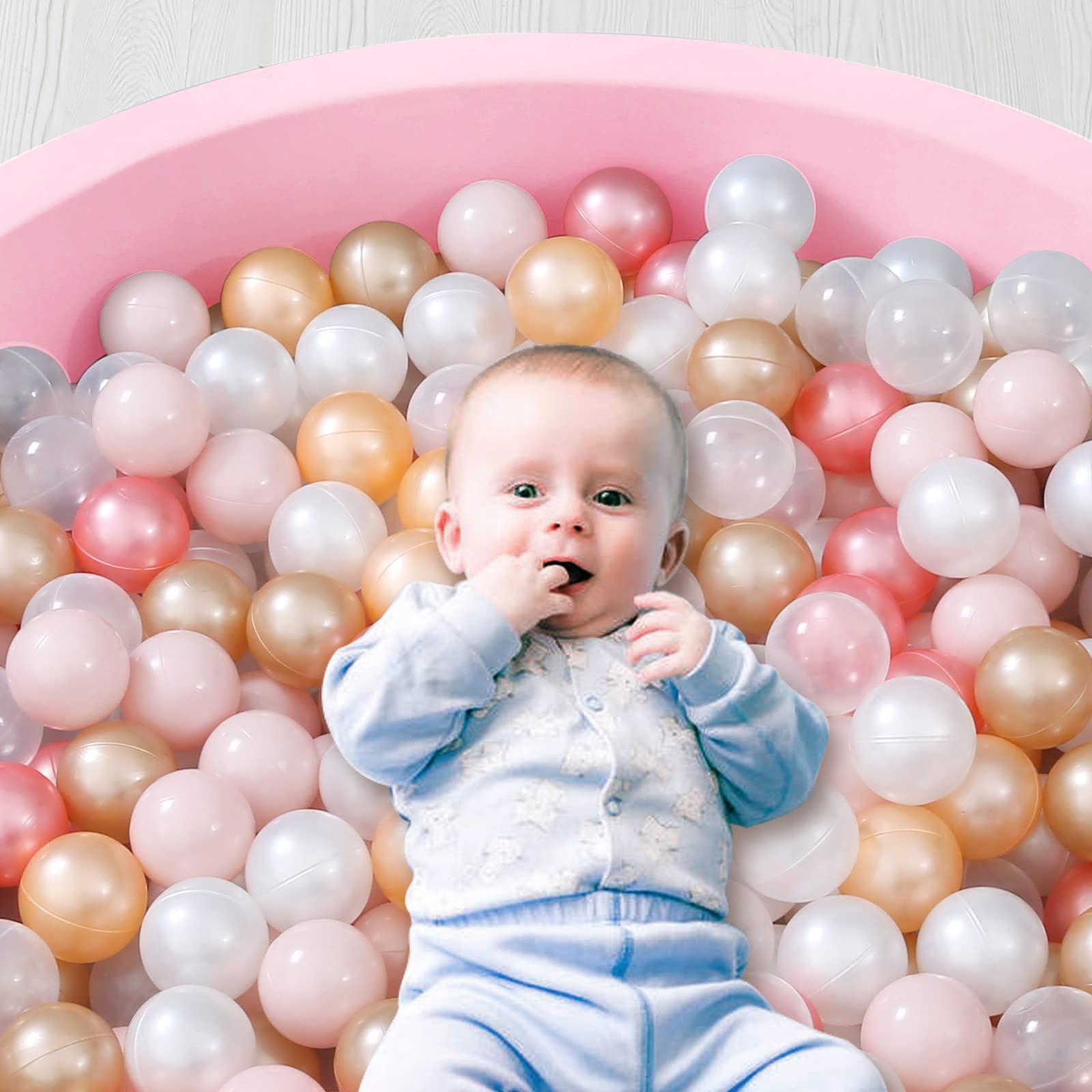 100-Piece Non-Toxic Ball Pit Balls for Toddlers - BPA & Phthalate Free Soft Plastic Play Balls for Kids Ages 1-3 | Perfect for Birthday Parties, Indoor Play Tents, Baby Pools & Sensory Play