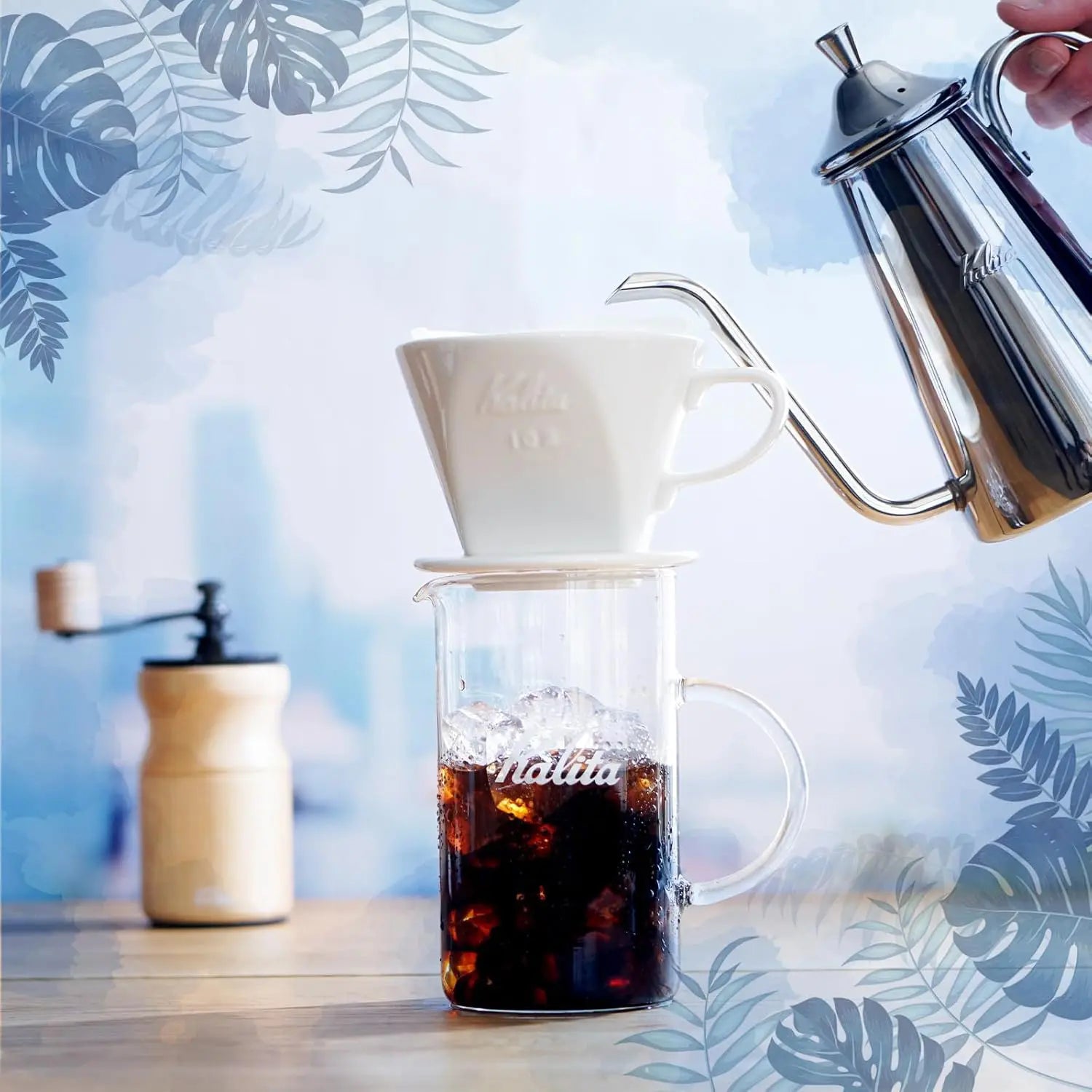 Premium Kalita Ceramic Coffee Dripper - Japanese Pour Over Coffee Maker for Specialty Brewing - Perfect for Home, Office & Cafe Use