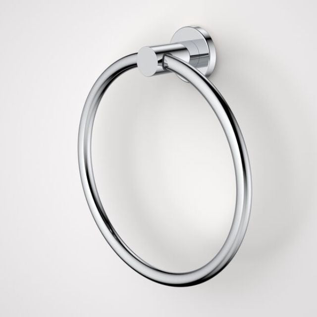 Caroma Liano II Chrome Towel Ring - Modern Bathroom Accessory for Hand & Face Towels - Perfect for Bathrooms, Powder Rooms & Spa Settings