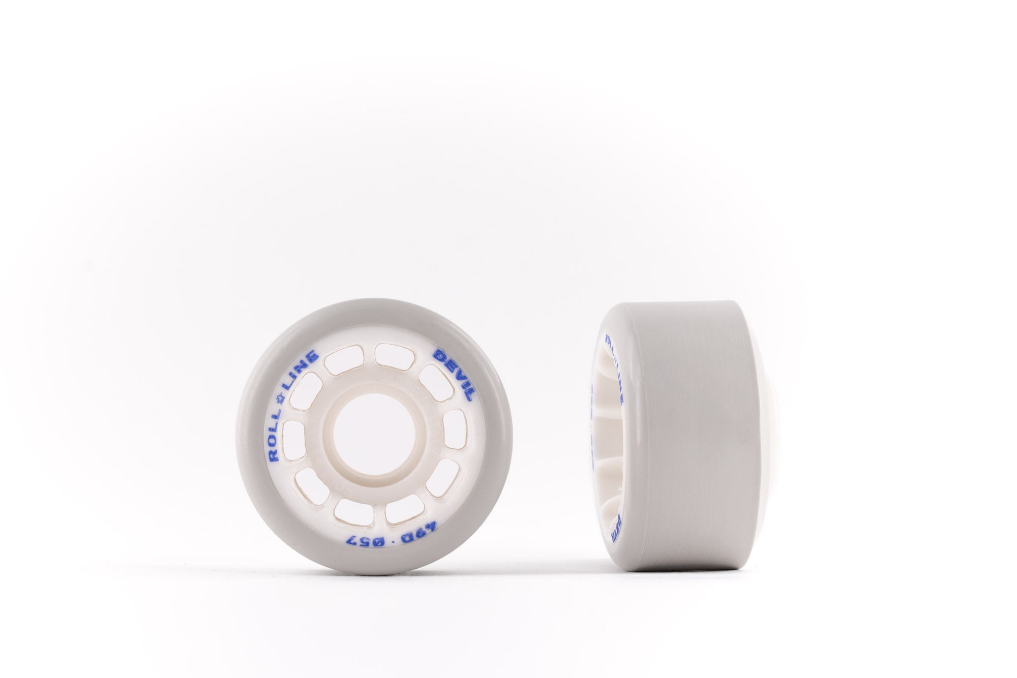 Roll Line Devil Wheels 57mm 8pk - Premium Roller Skate Wheels for Indoor/Outdoor Skating, Derby & Artistic Performance