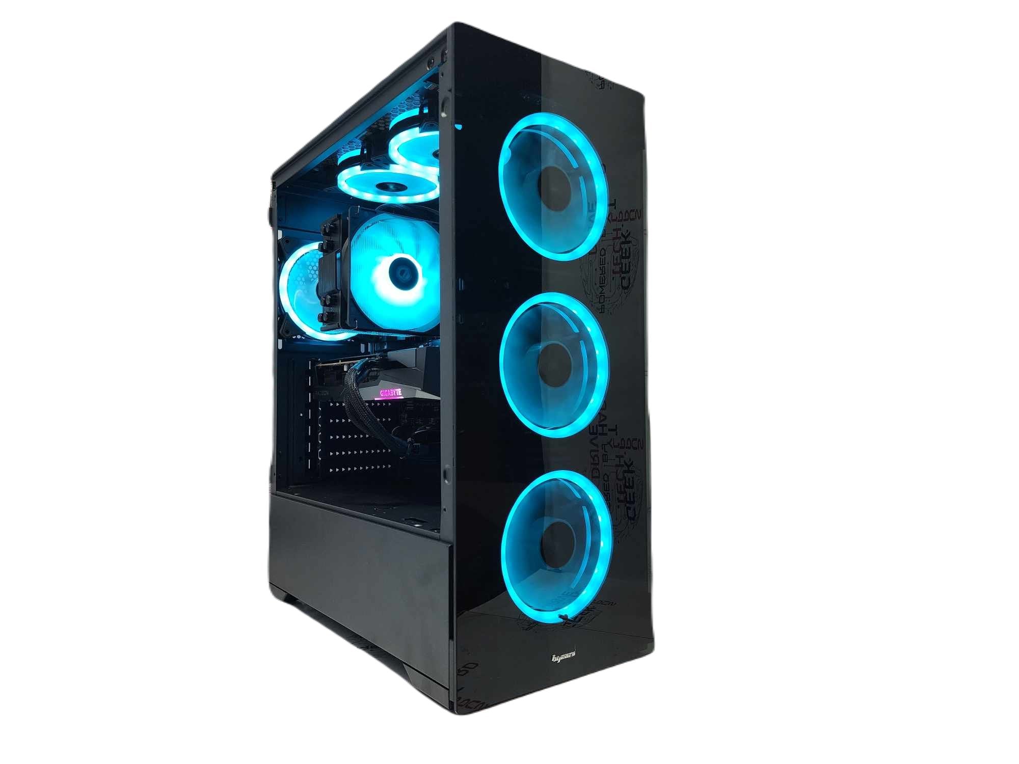 Custom Gaming PC Desktop Computer - AMD Ryzen 9 9900X3D, 1TB SSD, Radeon RX 7600, 16GB RAM, Black Vog A620M - Ultimate Gaming & Streaming Setup for Esports & 4K Gaming