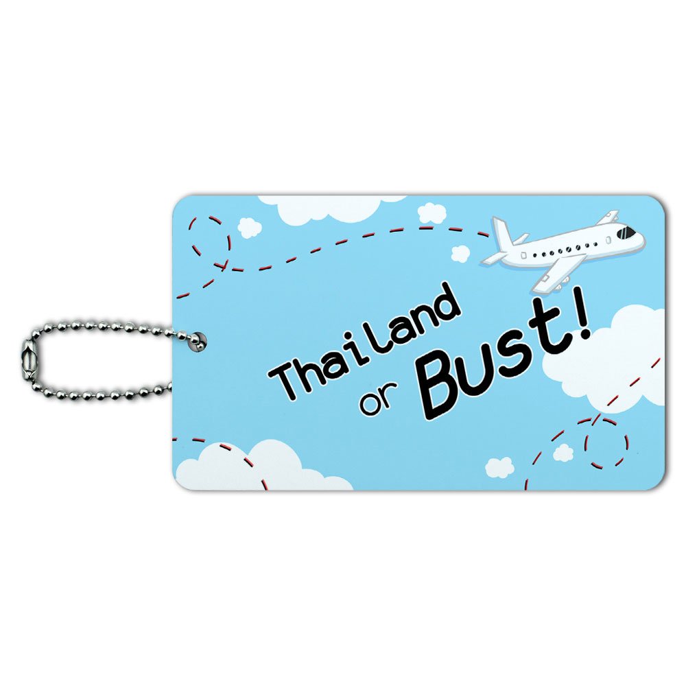Thailand Travel Airplane ID Tag - Durable Luggage Card for Suitcase & Carry-On Bags - Perfect for Vacation, Business Trips & Air Travel