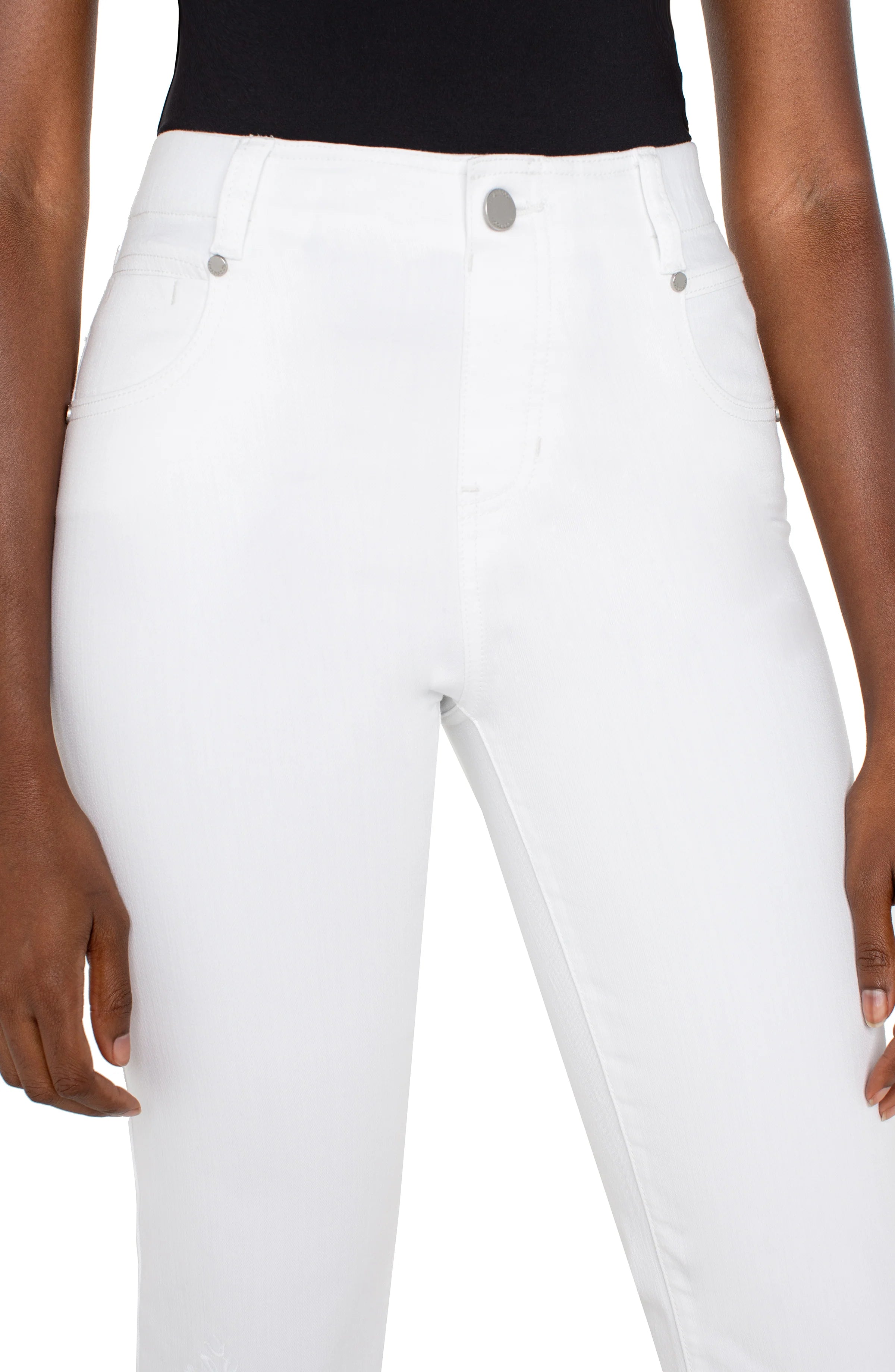 Gia Glider Crop Flare Pants - Bright White Paisley Print Women's Yoga Pants for Workout, Lounge & Casual Wear