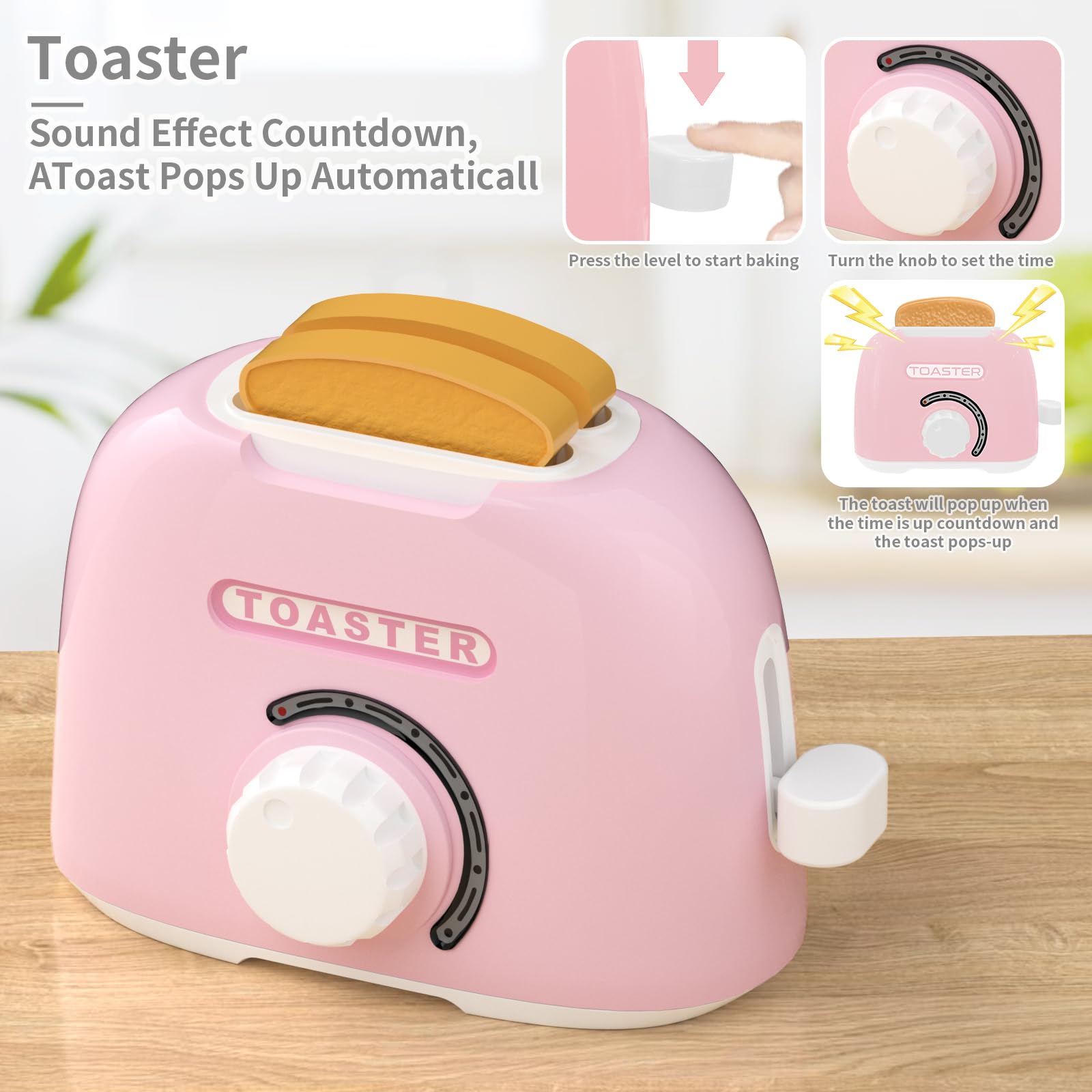**Best Kids Toy Kitchen Set - Pretend Play Kitchen Appliances with Blender, Coffee Maker, Mixer & Toaster - Educational Toys for Girls & Boys Ages 4-8 - Perfect for Role Play, Birthday Gifts & Preschool Learning**